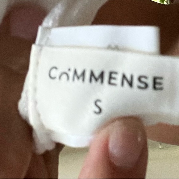 Commense White Ribbed Mandarin Collar Blouse - Picture 3 of 4